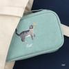 Cat - Wanna This Tailorbird embroidered medium cosmetic makeup pouch ver3