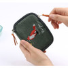 Zipper pouch - Wanna This Tailorbird embroidered handy pouch bag ver3