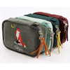 Double zipper - Wanna This Tailorbird embroidered handy pouch bag ver3