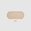 Beige - Fenice Premium PU leather decorative serving octagon tray