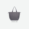 Charcoal gray - Travelus air bag drawstring medium shoulder tote bag
