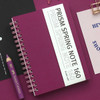 Purple - Indigo Prism small spiral blank notebook