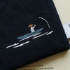 Detail of Dailylike Embroidery rectangle fabric zipper pouch - Kayak