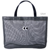 Gray -  Livework Som Som stitch mesh snap button tote bag