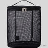 Black - Livework A low hill spa mesh travel zipper tote bag