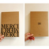 Front and Back - Inndesign Merci Kraft cover A5 blank notebook
