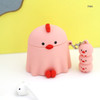 Pink - ROMANE Peep Peep AirPods case silicon cover with keyring
