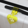 Yellow - 2NUL Nice and clear heart travel luggage name tag