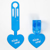 Blue - 2NUL Nice and clear heart travel luggage name tag