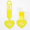 Yellow - 2NUL Nice and clear heart travel luggage name tag