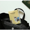 Example of use - Dailylike Backpack corgi zip pocket travel passport cover holder