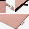 Indi pink - Dailylike Oxford cotton flat zipper pouch with a strap