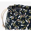 Dailylike Peaceful flower soft oxford cotton bucket drawstring pouch