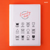 White - Rihoon Neon laundry hardcover 6-ring grid notebook