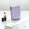 Lavender - Slit lipstick cosmetic pouch case with mirror