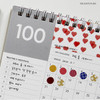 100 days plan - GMZ 2020 Pattern spiral bound monthly desk calendar