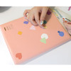 Usage example of sticker - PLEPLE Memo days A5 size foldover clipboard set