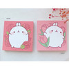 Rose, Tulip - Bookcodi Blooming day with Molang cute memo notepad