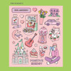 Pink romantic - Ardium Pop illustration colorful point paper sticker ver3