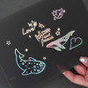 PLEPLE Coated hologram clear decoration sticker