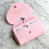 Pink - Play Obje Lovely heart PU zipper and snap button wallet