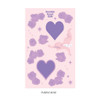 Purple rose - After The Rain Heart room water resistant paper sticker