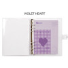 Purple heart -  After The Rain Heart room 6-ring dateless monthly planner