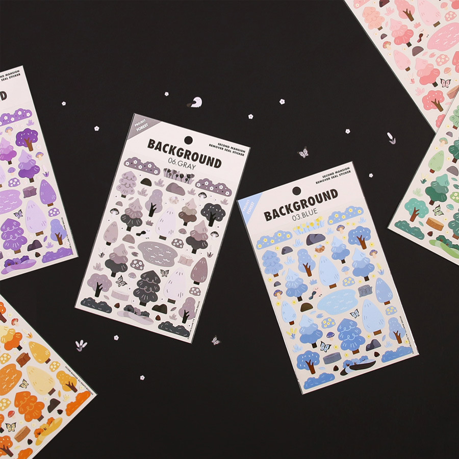 Background Ocean Removable Paper Sticker 01-06