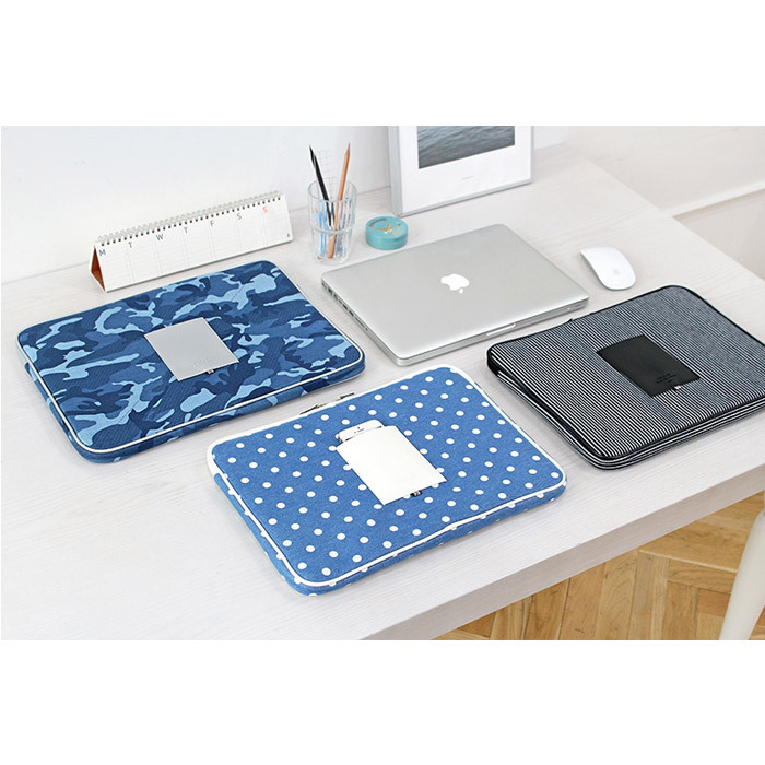 Indigo The Basic cotton denim laptop pouch case 13 inch ver.2