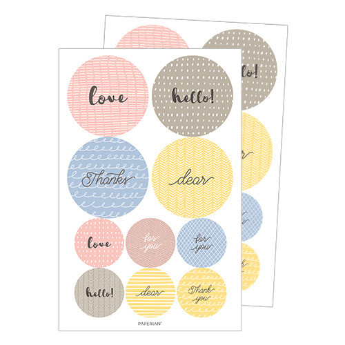 Paperian Pattern round deco sticker set - fallindesign.com