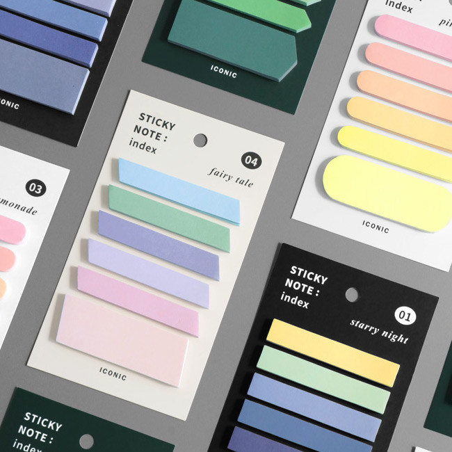 ICONIC Index sticky memo point bookmark set