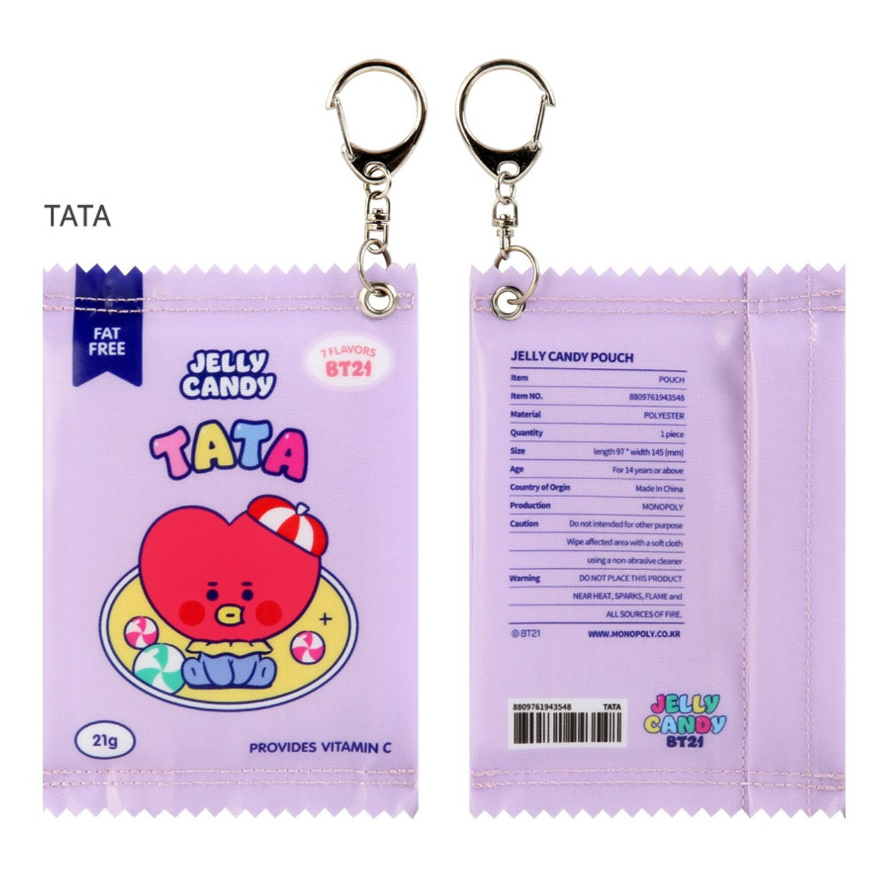 アイドル BT21 RJ JELLY CANDY BT21 Jelly Candy Baby Snack Package Small Zipper Pouch