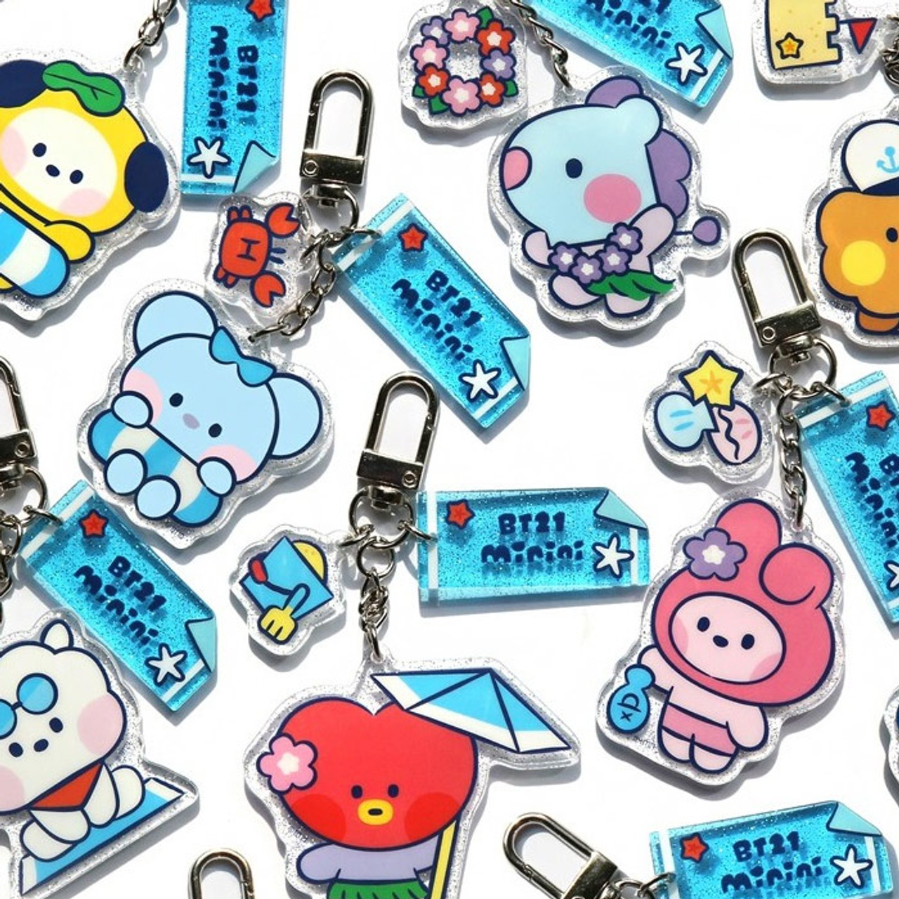 BT21 Summer Sky Acrylic Keyring Key Holder