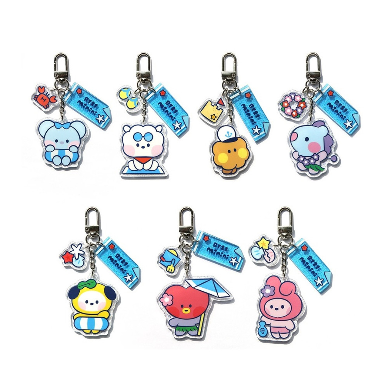 BT21 Summer Sky Acrylic Keyring Key Holder