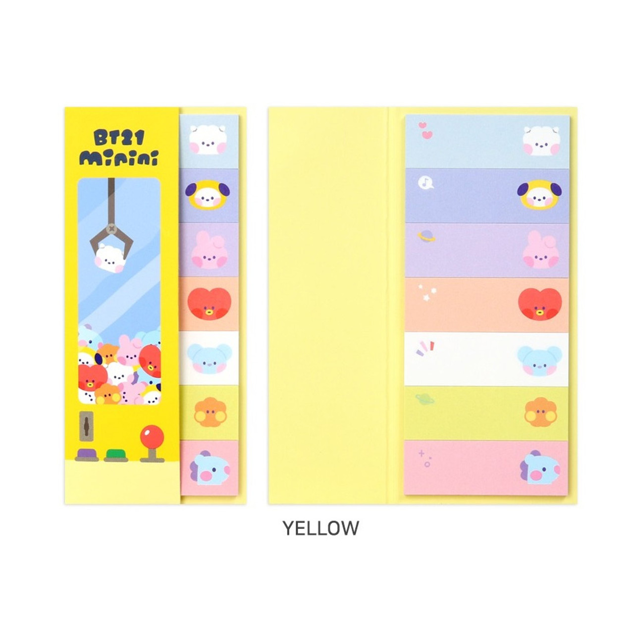 BT21 Sticky Index Bookmark Notepad Set Ver2 - Fallindesign