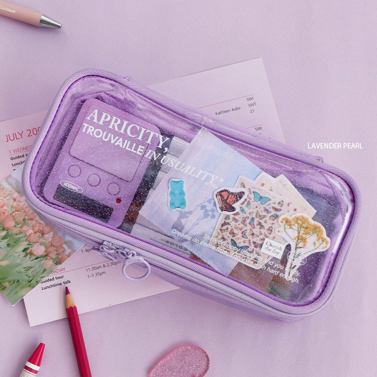 Iconic Lucid Large Rectangular Zipper Pencil Case