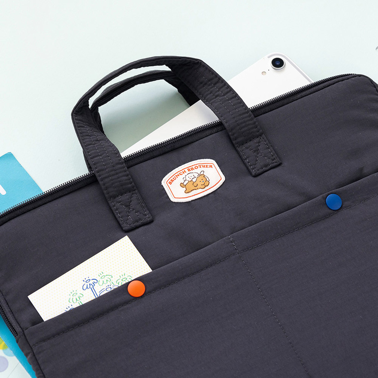 【ROMANE】Brunch Brother Poodle Open Laptop Pouch 13” ROMANE Poodle 13