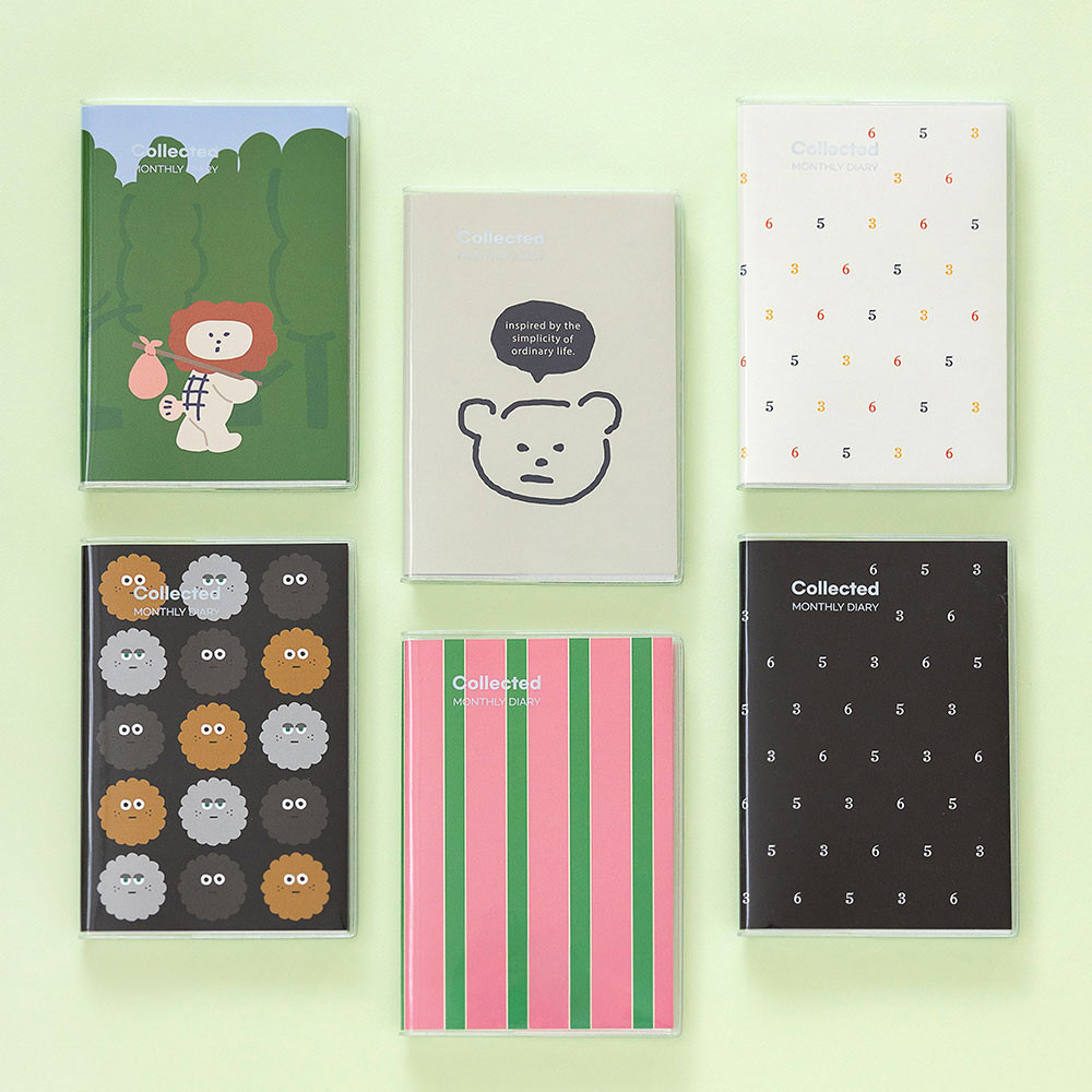 Collected 12 Month B6 Undated Monthly Diary Planner