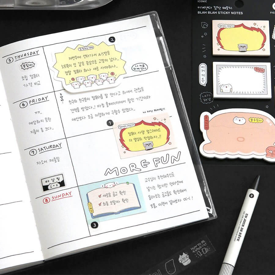 Banish Boring Notes with Iconic Blah Blah Sticky Notes Set