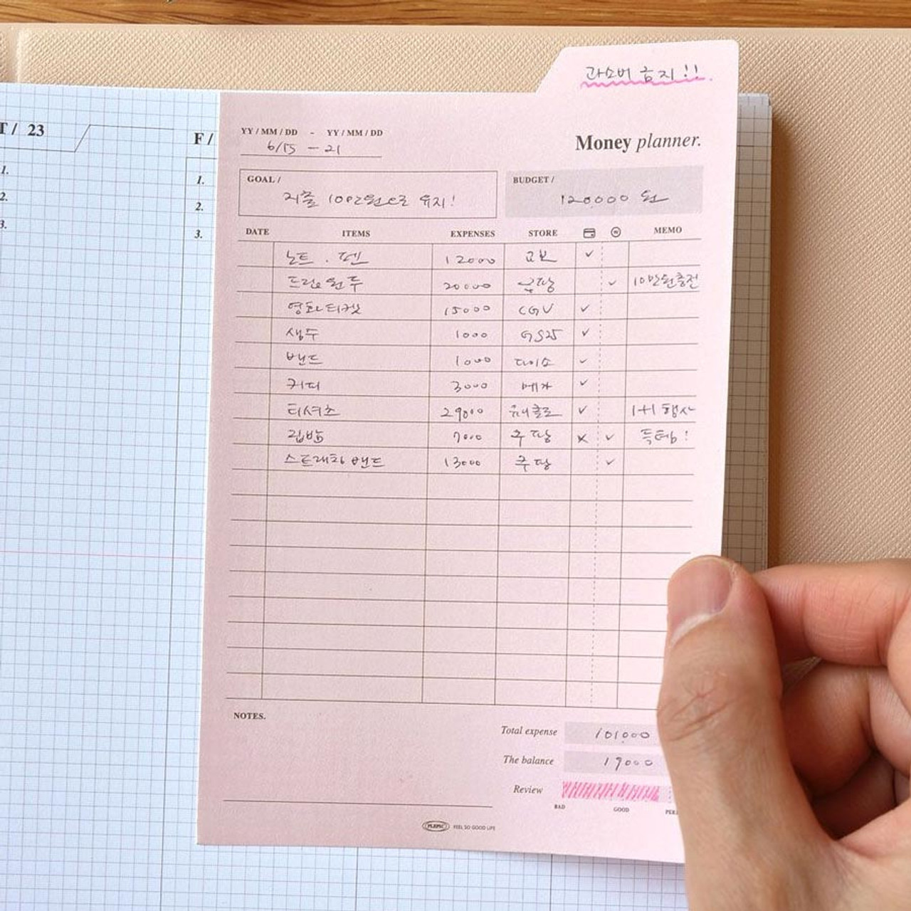 Plepic Big Index Sticky Planner Notepad: Organize Your Life
