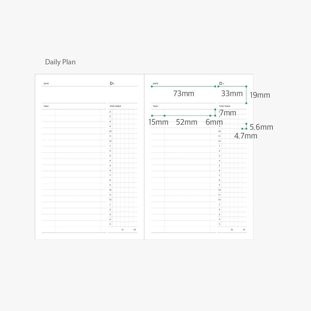 Indigo One Month Dateless Daily Study Planner