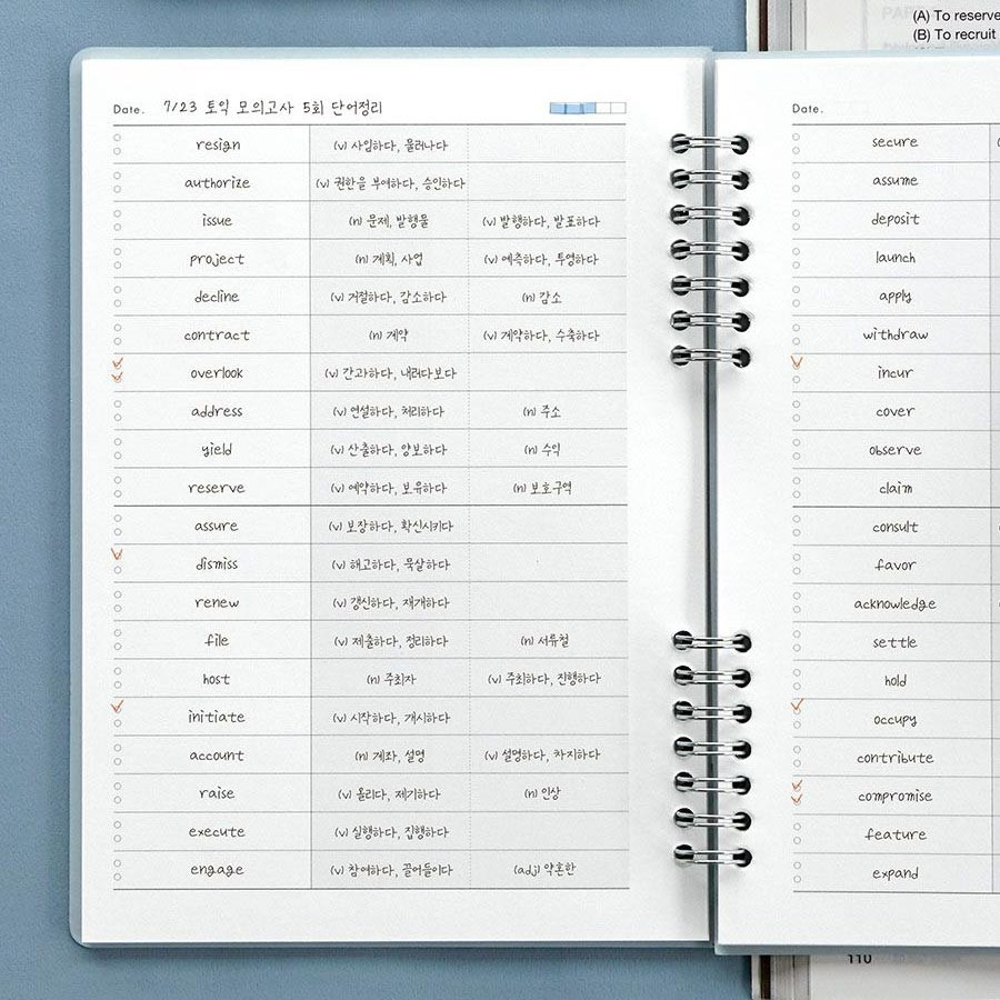 Iconic A5 Daily Word Book with 2800+ Vocabulary Entries