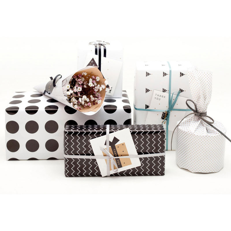 Jstory Pattern wrapping paper set with deco sticker - fallindesign