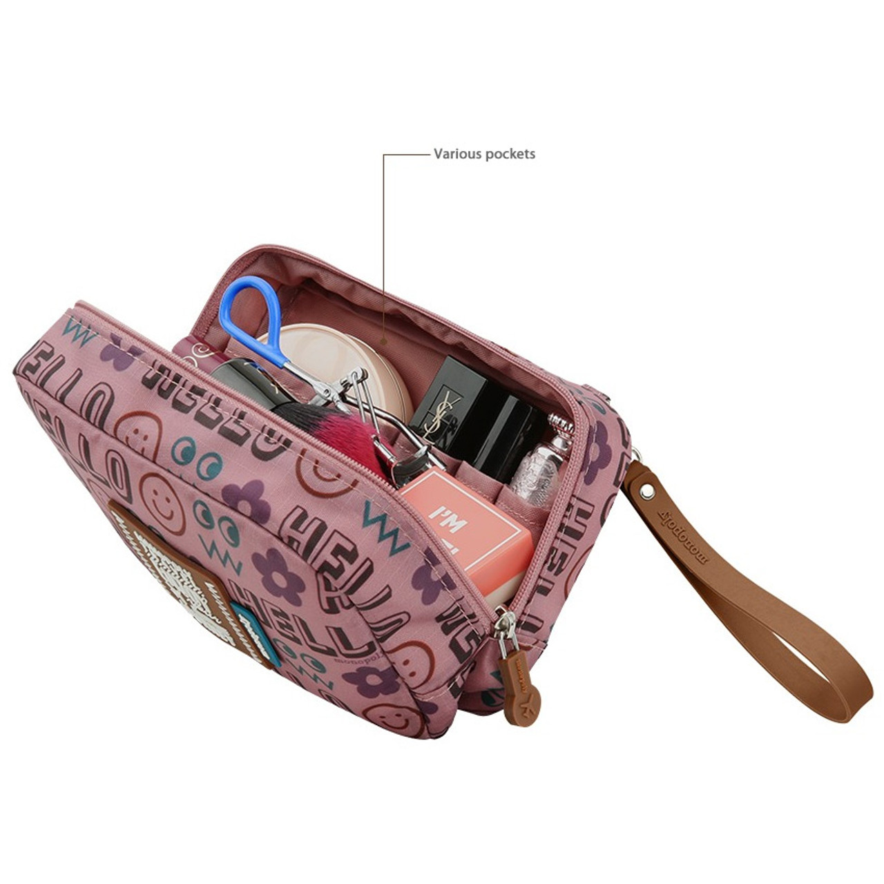 Monopoly Enjoy journey travel small multi zipper daily pouch