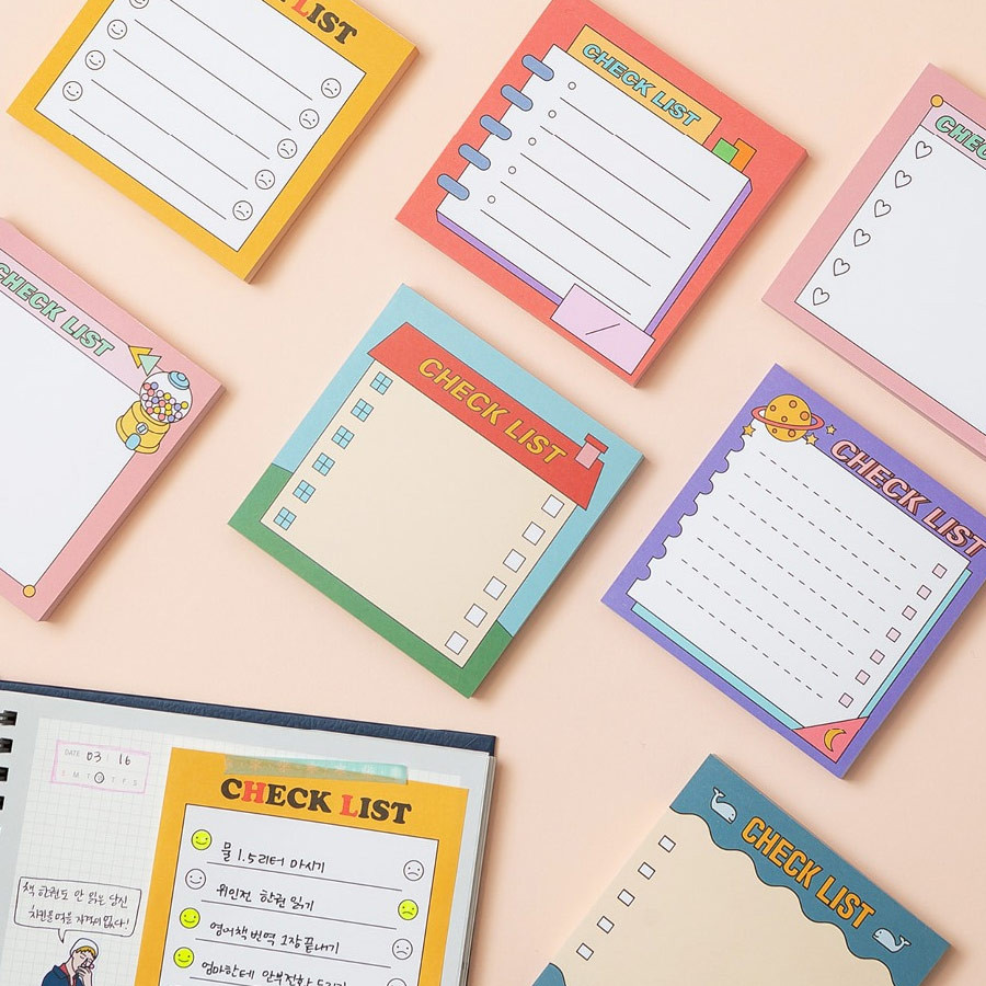 Ardium Cute checklist to do list memo notepad Fallindesign