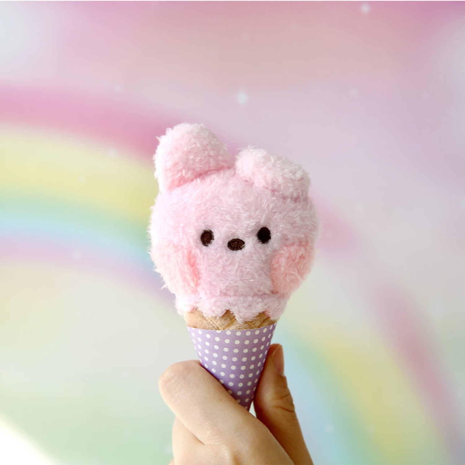 Minini Cooky Ice Cream Plush Keyring Keyclip