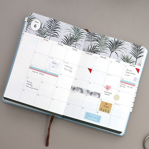 2017 Iconic Mellow illustration dated diary scheduler - fallindesign