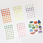 6 sticker sheets - GMZ Fruit and removable sticker pack