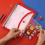 Comes with a sticker sheet - Second Mansion Collage A5 6-ring dateless weekly diary