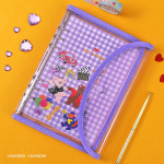 Lavender-Lavender - Second Mansion Collage A5 6-ring dateless weekly diary